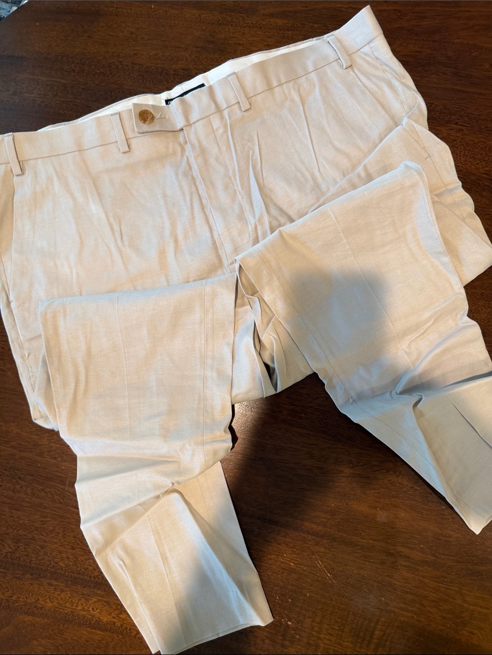 ASOS Men's Cream Pleated Dress Trousers